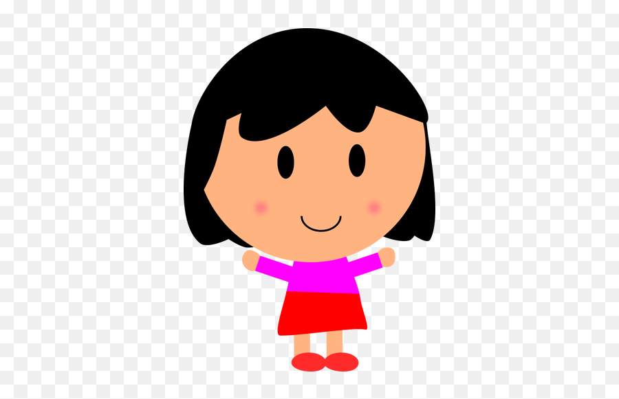 Girl Smiling - Cartoon Girl Clip Art Emoji,Asian Faces Emoticons