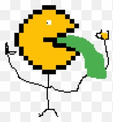 Pixilart - Transparent Pac Man Pixel Emoji,Drunk Emoticon