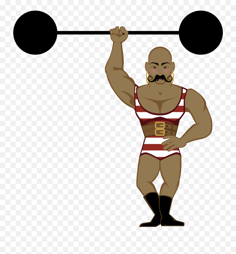 Strongman Circus Clip Art - Circus Strongman Cliparts Png Circus Strong Man Drawing Emoji,Barbell Emoji