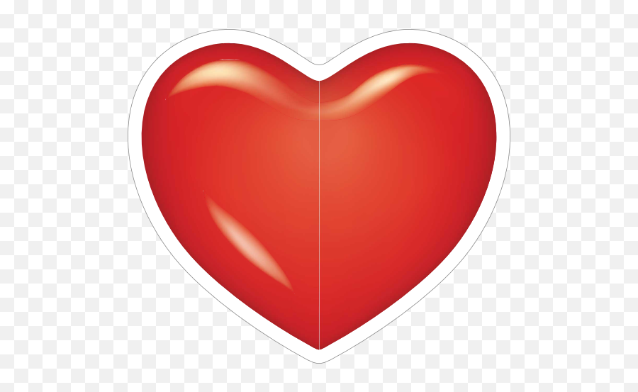 Bright Red Heart Sticker - Heart Emoji,Floating Hearts Emoji