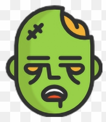 Emoji Zombie Halloween - Zombie Face Logo Png,Zombie Emoji