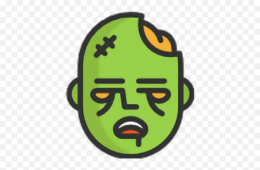 Emoji Zombie Halloween - Zombie Face Logo Png,Zombie Emoji