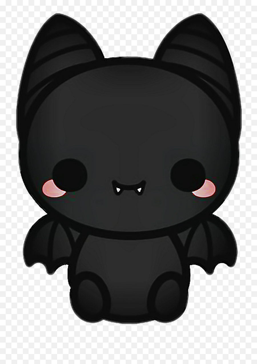 Bat Sticker - Cute And Spooky Clipart Full Size Clipart Cute Vampire Cat Cartoon Emoji,Giant Emoji Stickers