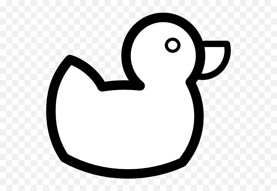 Black White Duck Clip Art - Vector Clip Art Online Royalty Clipart Black And White Emoji,Duck Emoticon Text
