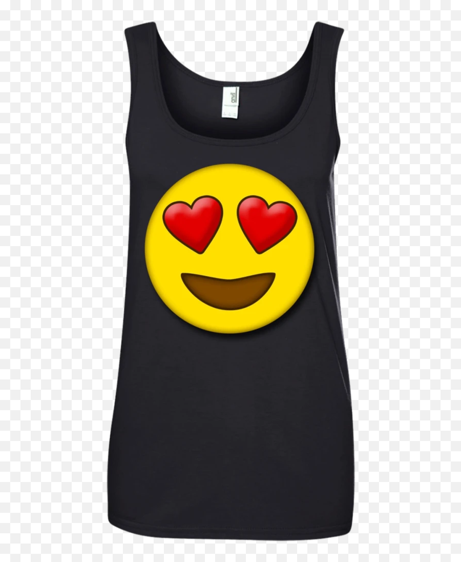 Cute Heart Eyes Emoji Valentineu0027s Day Love Menwomen Tank - Your Wife My Wife Pats Fan Shirt,Emoji Man Heart Woman