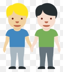 Men Holding Hands Emoji Clipart - Dois Homens De Maos Dadas
