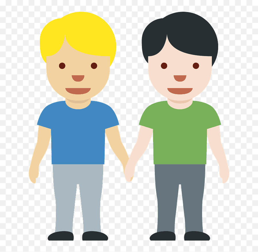 Men Holding Hands Emoji Clipart - Dois Homens De Maos Dadas,Boy And Girl Holding Hands Emoji