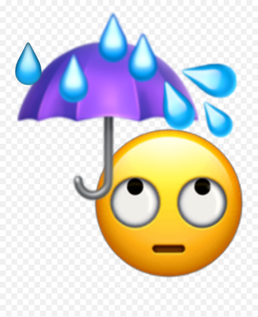 Emoji Emojiiphone Emojiface Sticker By Adri - Paraplu Rain Emoji,Umbrella Emoji
