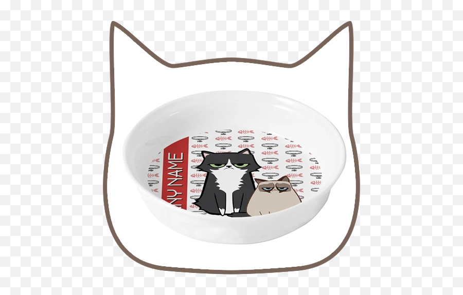 Grumpy Cat Personalised Gifts For Pets - Black Cat Emoji,Grumpy Cat Emoji