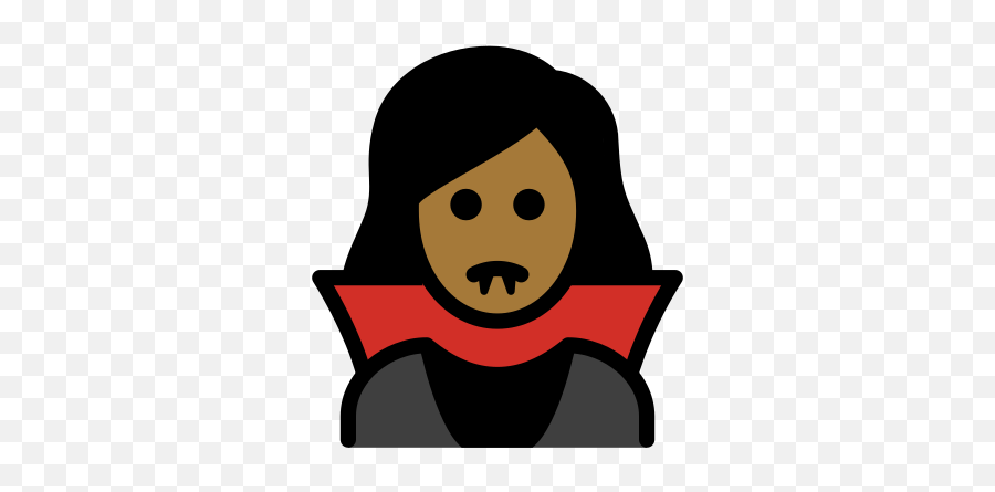 U200d Woman Vampire Medium - Dark Skin Tone Emoji Vampire,Black Woman Emoji