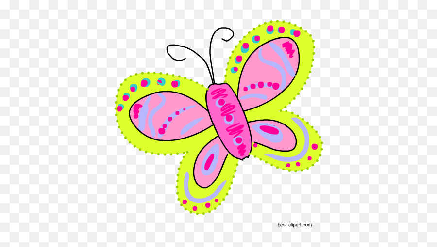 Free Cute Butterfly Clip Art Graphics - Girly Emoji,Blue Butterfly Emoji