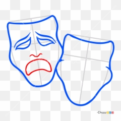 How To Draw Theatre Masks Face Masks - Clip Art Emoji,Theatre Emoji