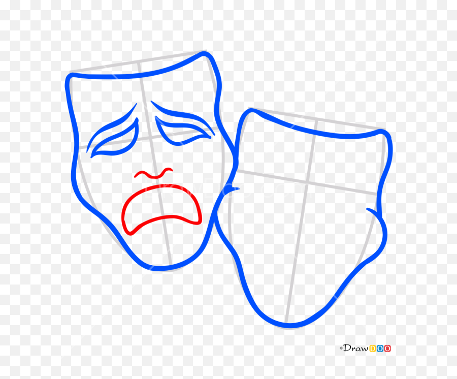 How To Draw Theatre Masks Face Masks - Clip Art Emoji,Theatre Emoji