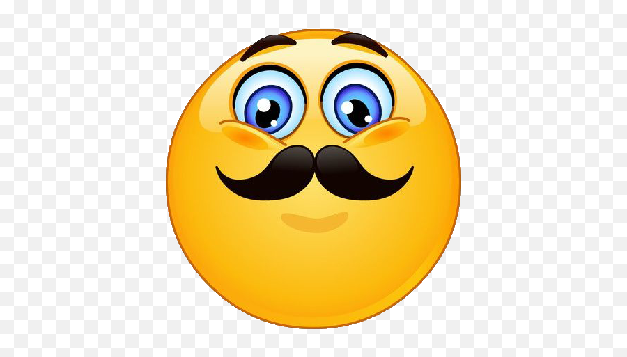Funny Emoticons - Smiley Moustache Emoji,Mustache Emoticons