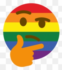 Thinking Emoji - Gay Thinking Emoji,Thinking Emoji