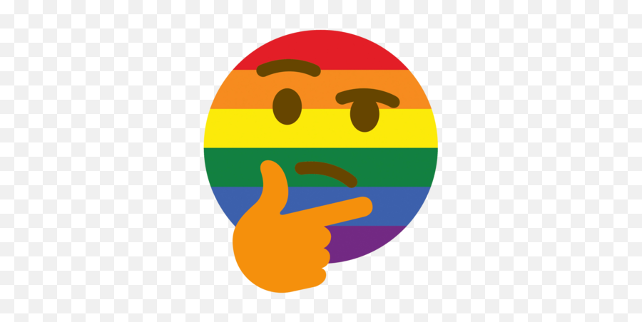 Thinking Emoji - Gay Thinking Emoji,Thinking Emoji