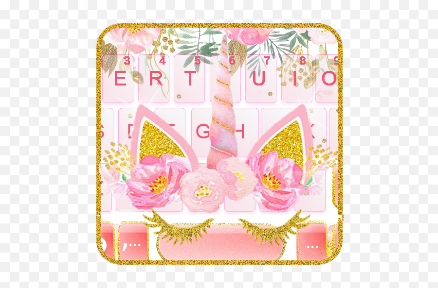 Pinky Floral Unicorn - Unicorn Flower Crown Clipart Png Emoji,Unicorn Emoji Cake