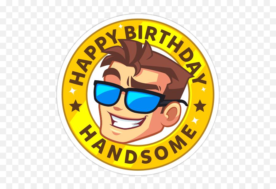 Happy Birthday Stickers Facebook Copy - Happy Birthday Sticker Download Hd Emoji,Sunglasses Emoji Copy And Paste