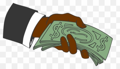 Hand Giving Money Vector Clipart Image - Hand Giving Money Clipart Emoji,Flag Car And Money Emoji