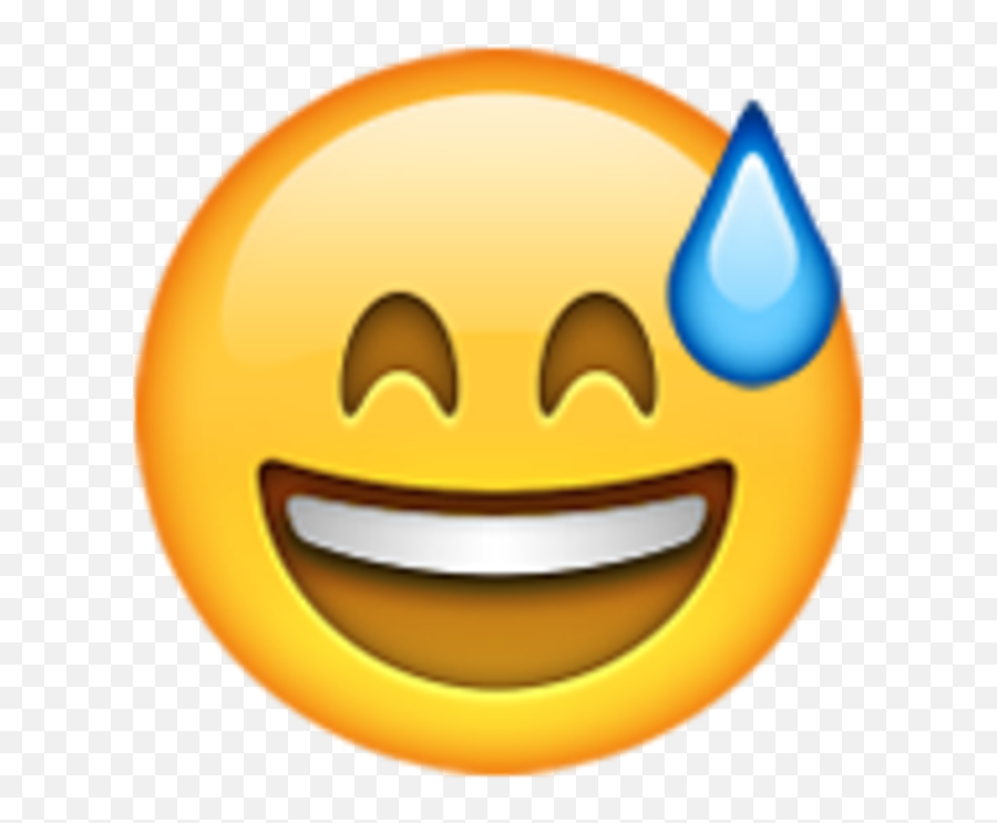 If College Students Were Emojis - Smile With Sweat Emoji,Emojipedia