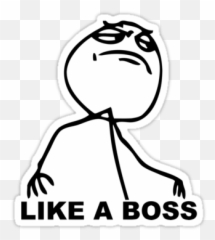 Like A Boss Meme Sticker - Figure Emoji