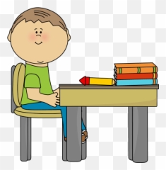 Clipart Kids Boy Transparent - School Desk Emoji