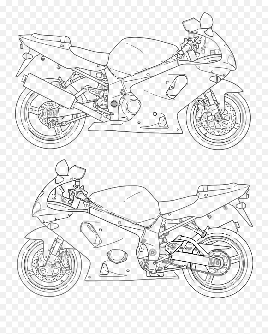 Motorbike Motorcycle Bike Transport - Motorcycle Racing Bike Drawing Emoji,Bike And Flag Emoji