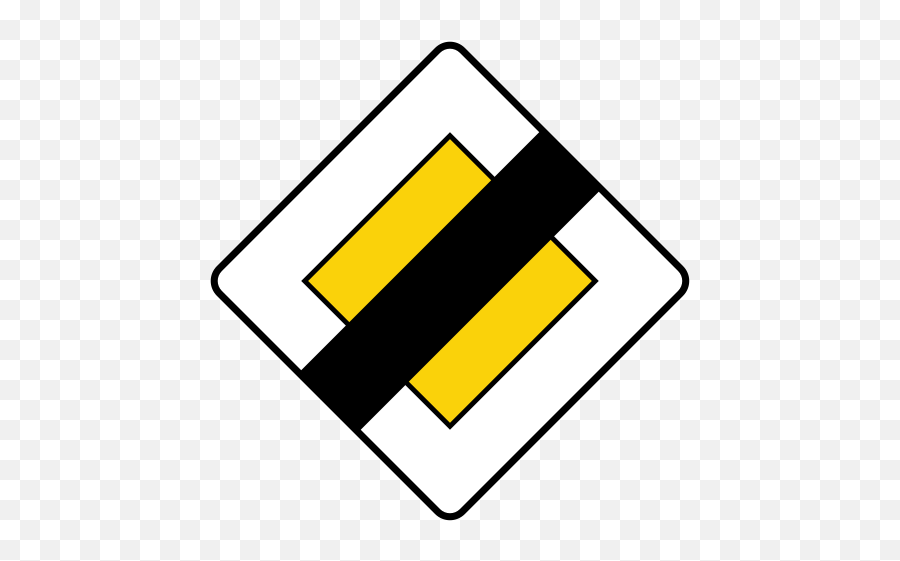 Vienna Convention Road Sign B4 - Priority Road Sign Germany Emoji,What Emoji Signs Mean