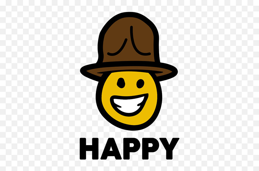 Pharrell Happy Face Decorative Wall - Wall Decal Emoji,Maneater Emoji