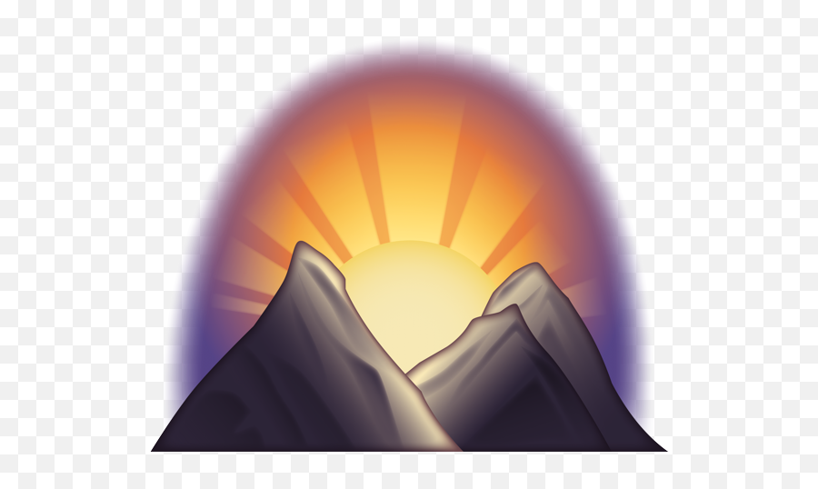 Sunrise Over Mountains - Circle Emoji,Sunrise Emoji