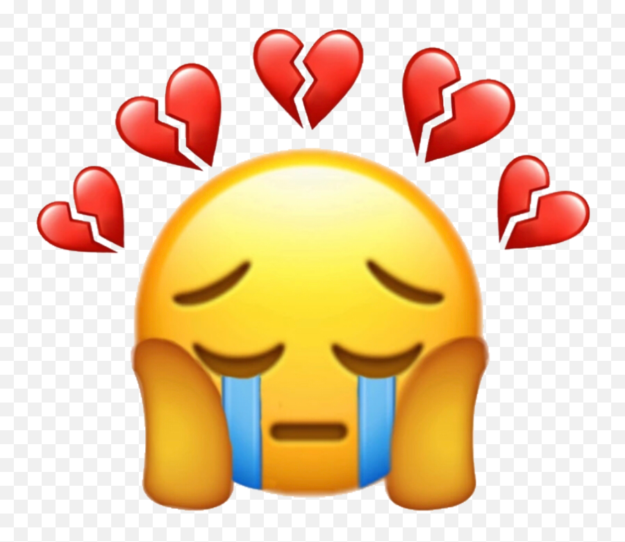 Popular And Trending Cryingemoji Stickers On Picsart Blushing Heart Emoji Meme Distorted Emoji Free Transparent Emoji Emojipng Com