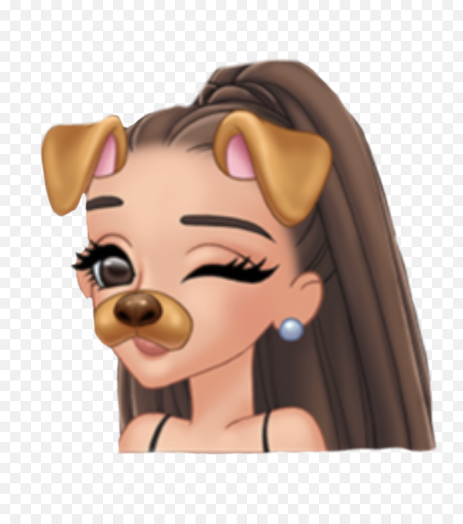Arimoji Arimojis Ariamoji Dog Snapchat - Ariana Grande Cartoon Emoji,Snapchat Dog Emoji