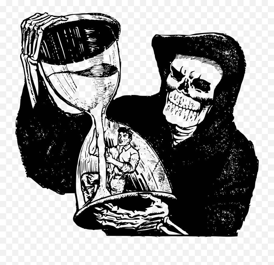Grim Reaper Clipart Cholera Grim Reaper Cholera Transparent - Grim Reaper With Hourglass Emoji,Grim Reaper Emoji