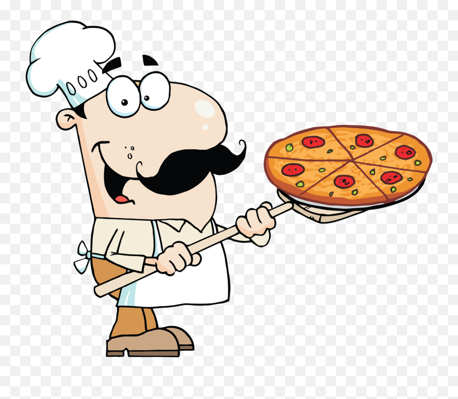 Download Cartoon Italian Pizza Guy - Pizza Man Clipart Italian Pizza Cartoon Transparent Emoji,Pizza Emoji