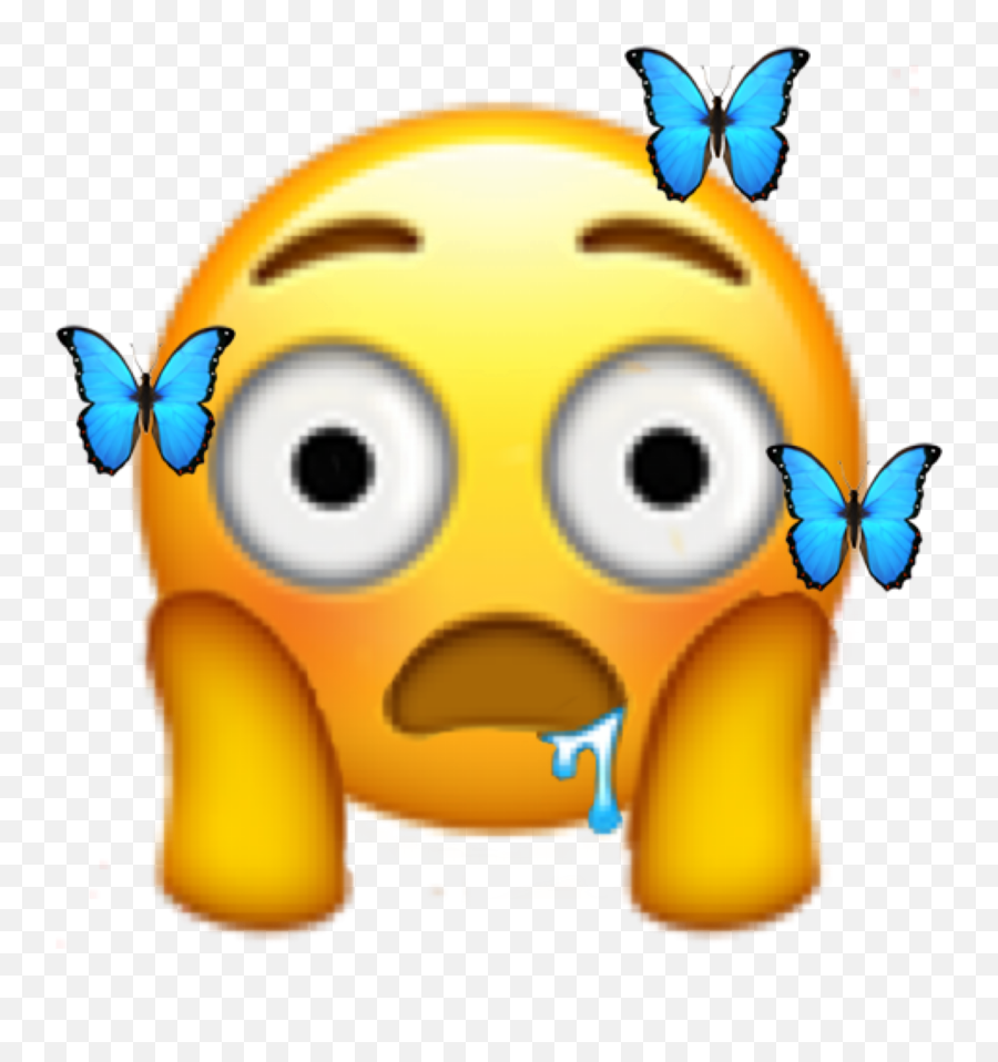 Blushing Butterfly Emoji Custom Sticker - Custom Blushing Love Emoji Png,Butterfly Emoji