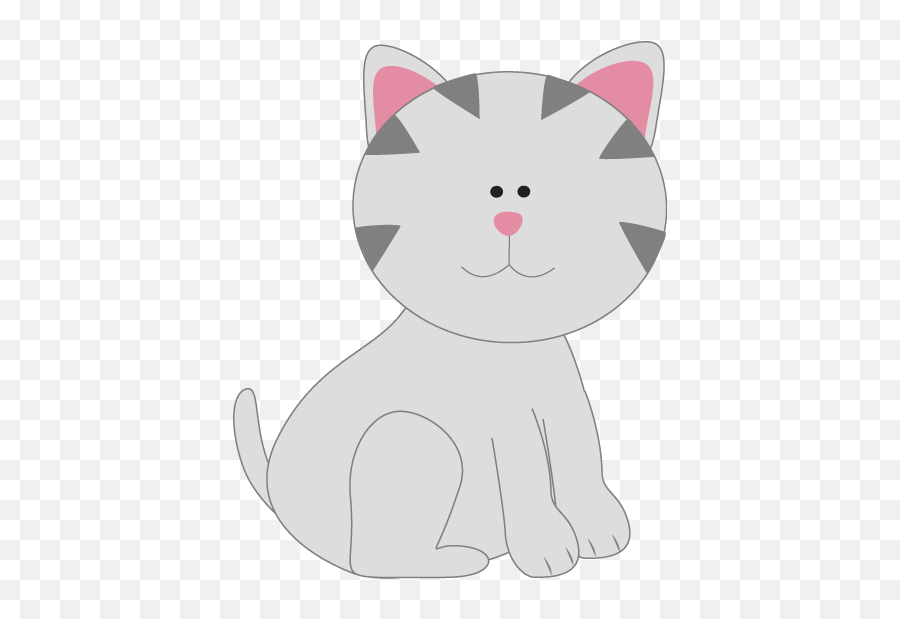 Gray Cat Clipart - Clip Art Library Cute Kitty Cat Clipart Emoji,Grey Cat Emoji