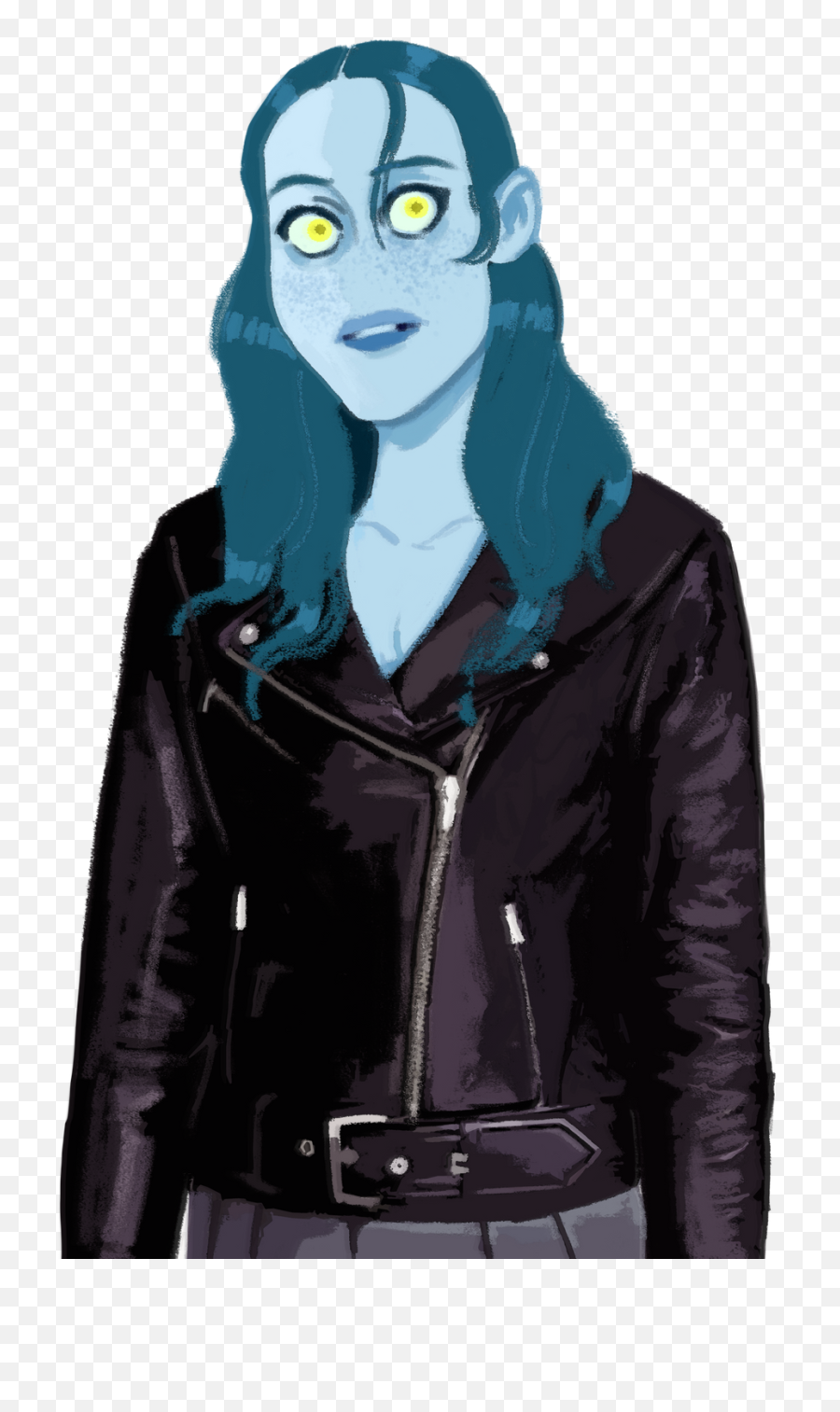 Blue Witch - Leather Jacket Emoji,Witch Emoji Copy And Paste