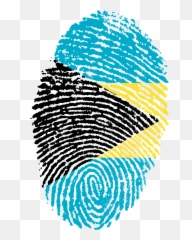 Bahamas Flag Fingerprint Country Pride - Emoji