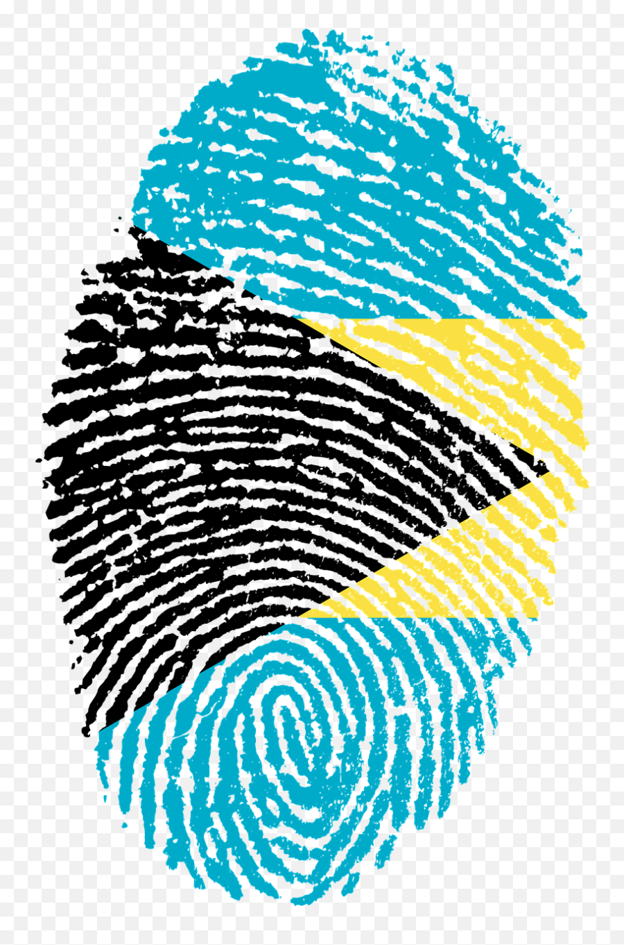 Bahamas Flag Fingerprint Country Pride - Bahamas Flag Fingerprint Emoji,Bahamian Flag Emoji