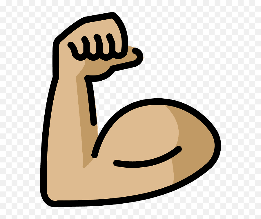 Flexed Biceps Emoji Clipart - Bizeps Emoji,Flexed Biceps Emoji