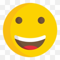 Grinning Face Emoji Icon Of Flat Style - Smiley