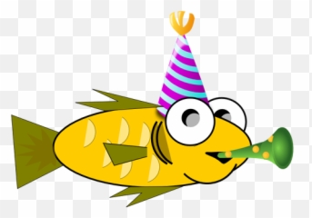 Party Fish Vector Image - Cartoon With Hat Emoji
