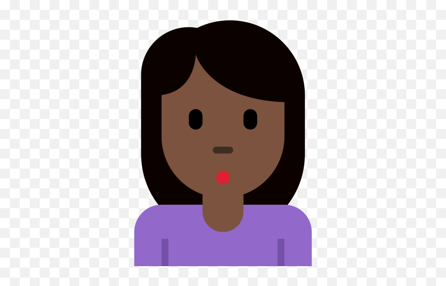Person Pouting Emoji With Dark Skin Tone Meaning And - Emoji,Pouting Emoji