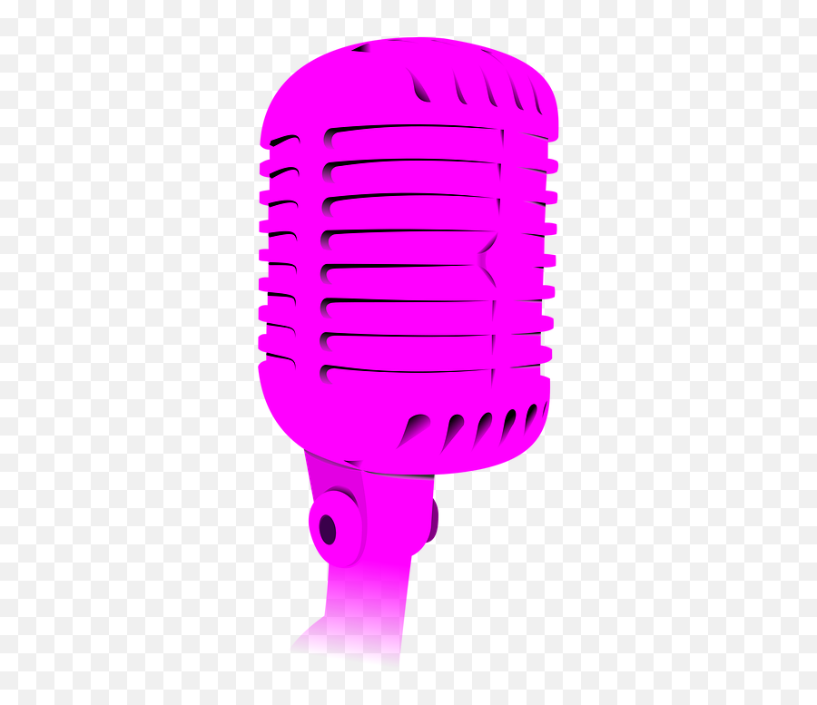 Microphone Singing Shure - Clipart Transparent Background Png Pink Microphone Emoji,Song Notes Emoji