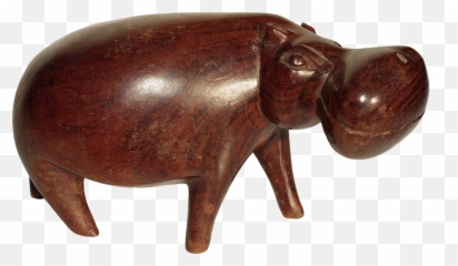 Figure Holzfigur Hippo Animal - Pig Emoji