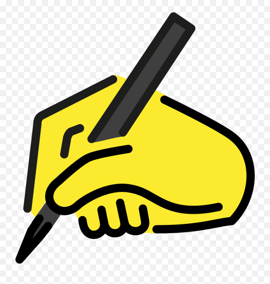 Openmoji - Logo Of A Writting Hand Emoji,Sombra Emoji