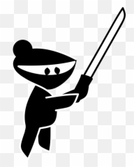 Ninja Samurai Sword - Clip Art Emoji