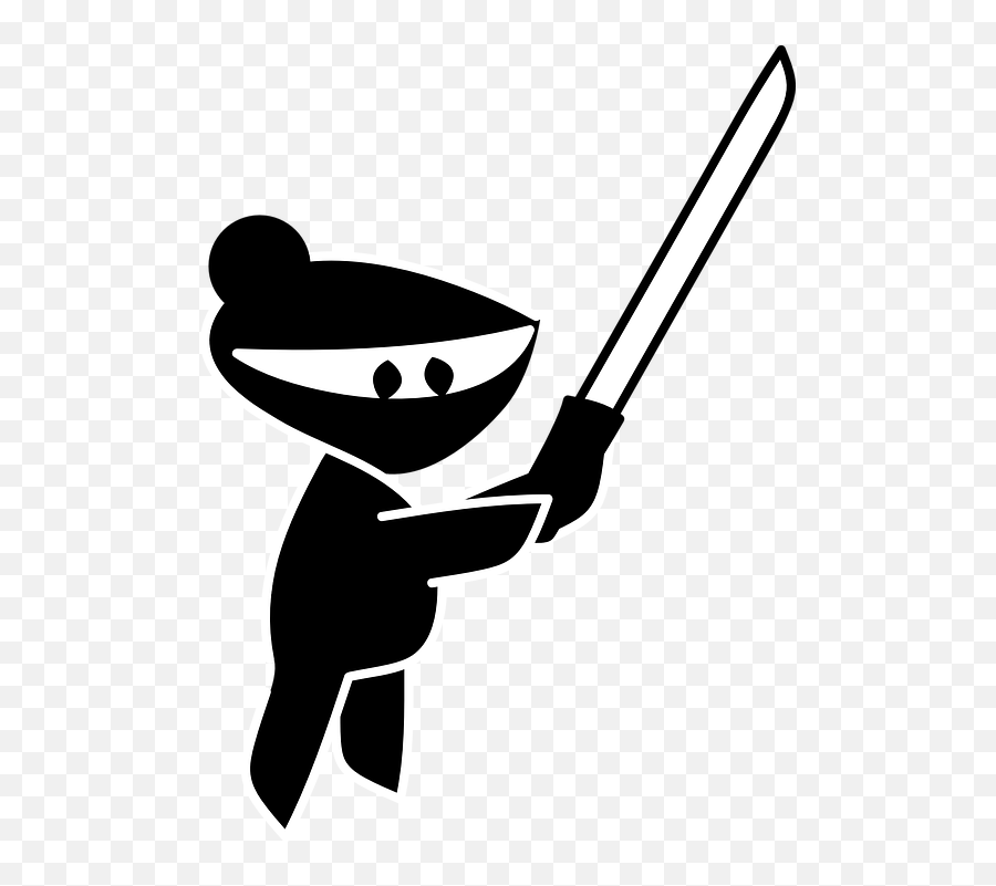 Ninja Samurai Sword - Ninja Clip Art Emoji,Samurai Sword Emoji
