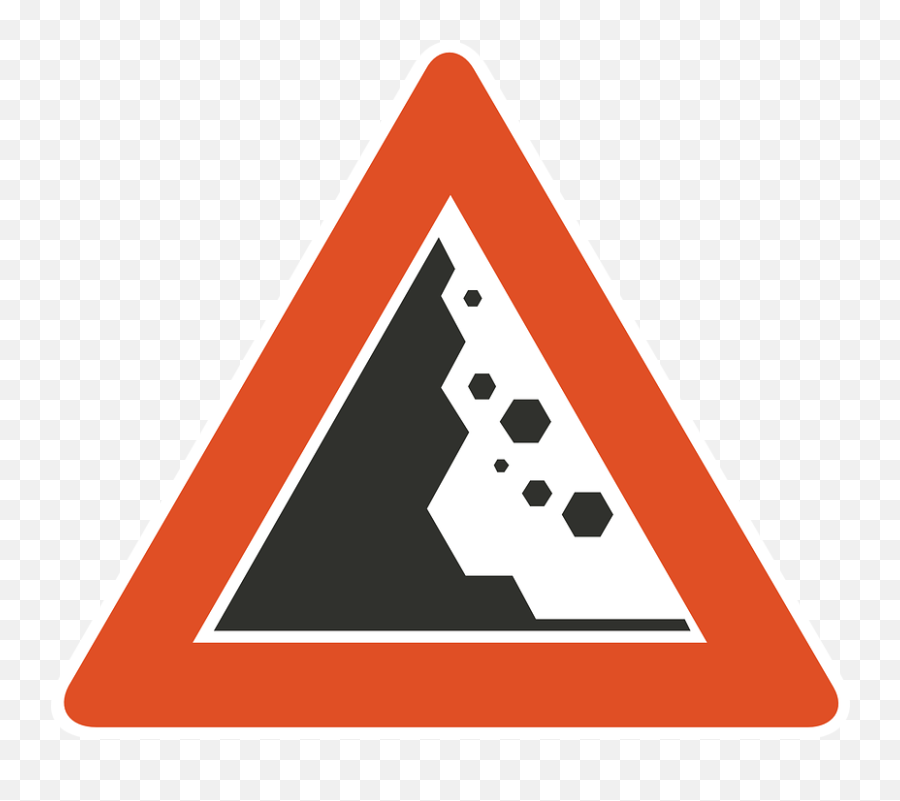 Free Falling Symbol Vectors - Falling Rocks Sign Png Emoji,Shooting Star Emoji
