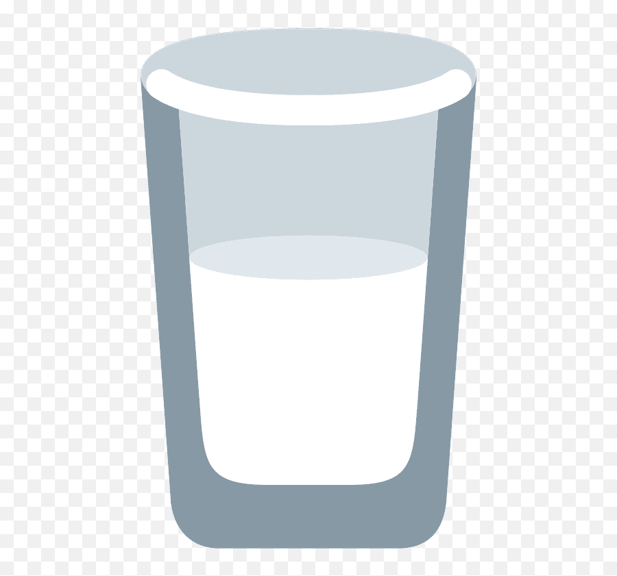 Glass Of Milk Emoji Clipart - Pint Glass,Emoji Glass